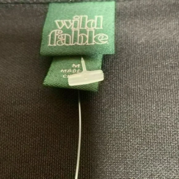 Wild Fable Black Zip Long Sleeves Shimmer Casual Lightweight Sweater Size M - Picture 3 of 13